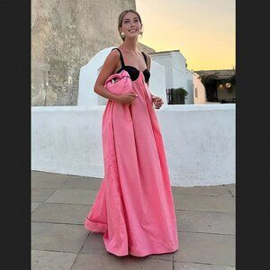 Commense Pink and Black Maxi Dress